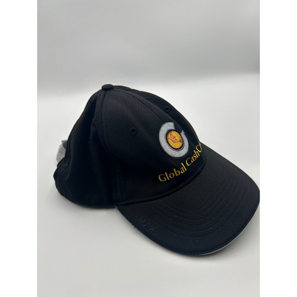 Global Cash Card The Max Hat Performance Series Black Moisture Wicking Cap Hat